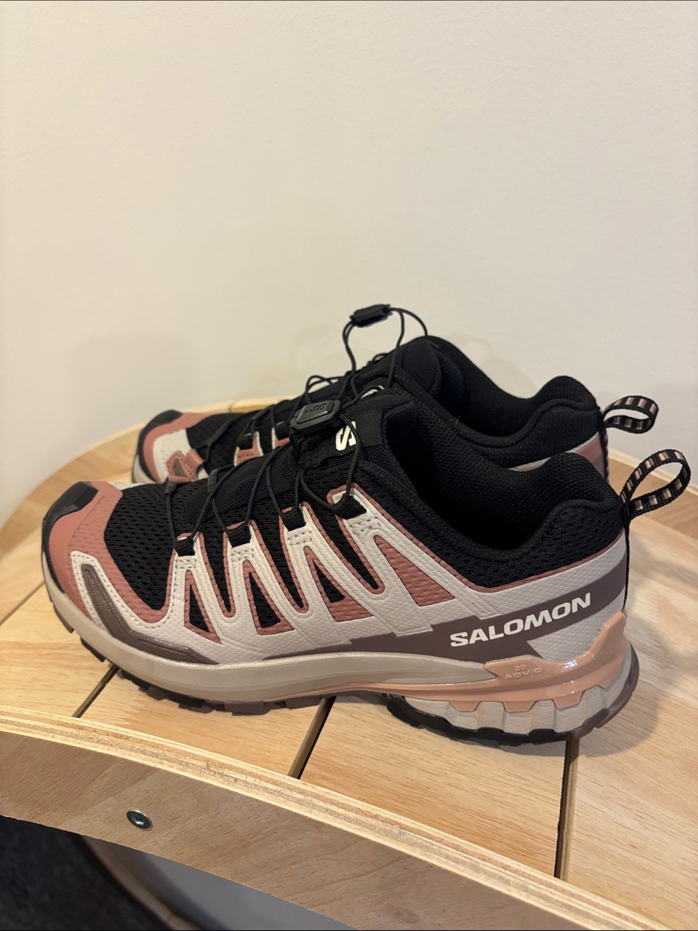 Salomon Women’s Trail Shoes — Black and Dusty Rose